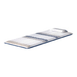 Colchonete Solteiro Com Travesseiro D20 Luxo Branco / Azul