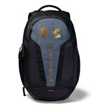 Mochila Impermeable Under Armour, Hustle 5.0, Negro Y Dorado