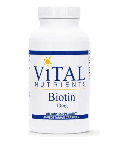 Vital Nutrients | Biotin | 10mg | 60 Vegetarian Capsules