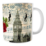 Taza Vintage Notas Musicales 