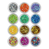 Minejin Nail Art Glitter Sequins Five Star 3d Manicura Diy C