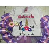 Vestido Falda Tutu Unicornio Con Nombre Y Edad