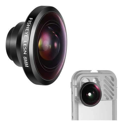 Lente Ultra Gran Angular 8mm Celular Ojo De Pez Neewer