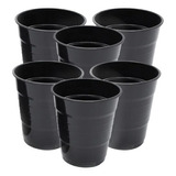 Vasos Plásticos Desechables Color Negro 250 Cc 25 Unidades