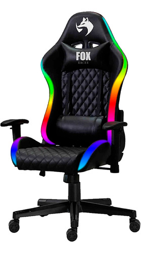 Cadeira Gamer Rgb Fox Racer Iluminação Led - Preta