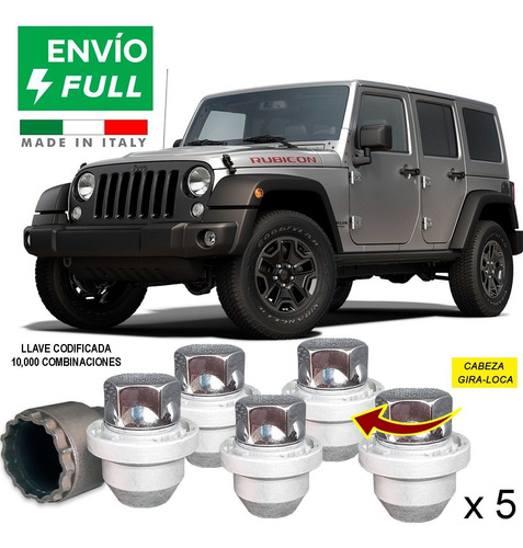 Tuercas Seguridad Jeep Wrangler Jk Unlimited Rubico 4x4