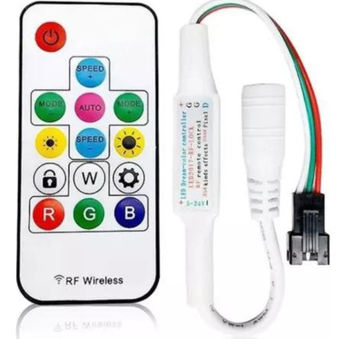Mini Controladora R/f C/control Pixel Led Ws2812 Plug&play