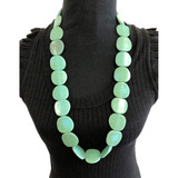 Collar Largo De Gemas Verde Bijou