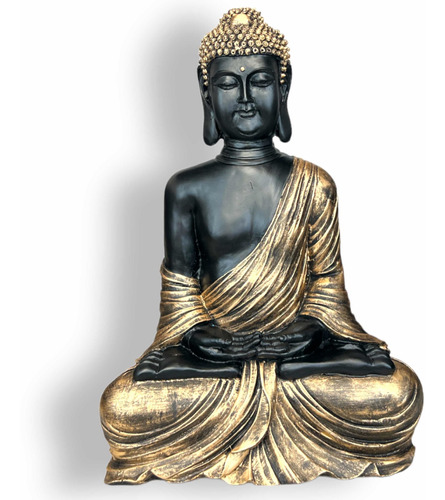 Buda Hindu Grande Tailandês Meditando Estátua Em Resina 46cm