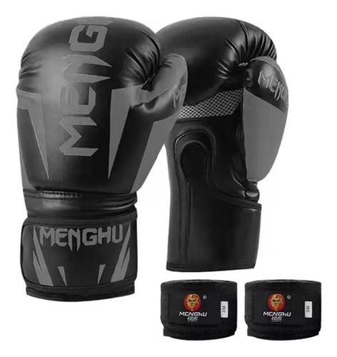 Guantes De Boxeo Para Kickboxing, Correa De Velcro, 12 Onzas