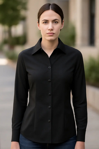 Camisa Negra Para Dama. Zafiro