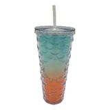 Vaso Acrili Tumbler Glitter Sirenita Tipo Starbucks 710ml