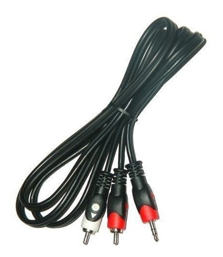 Cable 2 Rca Macho Mini Plug 3,5 Estéreo 1,8 Metros Reforzado