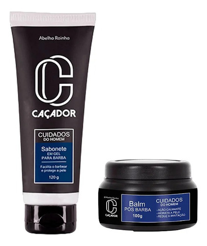 Kit Barba Perfeita Com Balm Pós Barba E Sabonete Em Gel