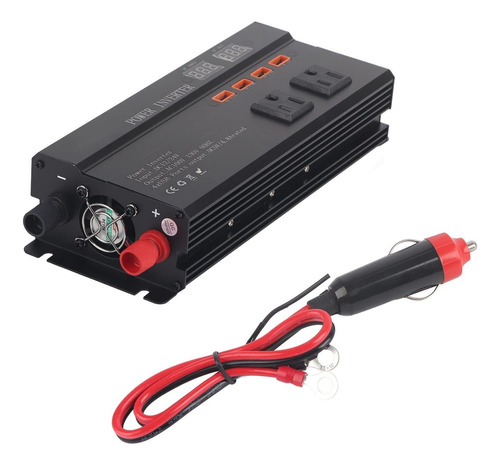 Inversor De Corriente Para Automóvil, 1200w Dc 12v A Ca 110v