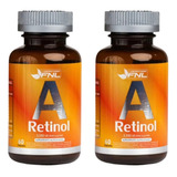 Pack 2 (vitamina A - 3330 Ui) Retinol (1000mcg) 120 Cáps Fnl