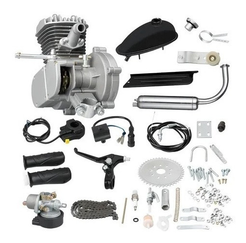 Kit Combo Completo Motor P Bicicleta Motorizada 80cc 2 Velas