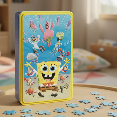 Rompecabezas Caja Metálica Bob Esponja 300 Piezas
