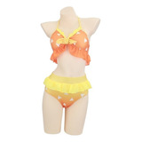 Traje De Baño De Encaje De Anime Para Playa Y Bikini