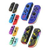 Set Joycons Con Luz Led Rgb Inalámbrico Para Switch Control