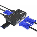 Conmutador Kvm Vga Mtviki Conmutador Kvm Usb De 2 Puertos Us