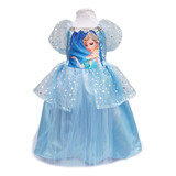 Disfraz Vestido De Princesa Frozen Elsa.