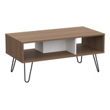 Mesa De Centro Melamina Nordica Patas De Hierro