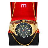 Relógio Masculino Dourado Grande Mondaine 94851gpmvda1 Luxo