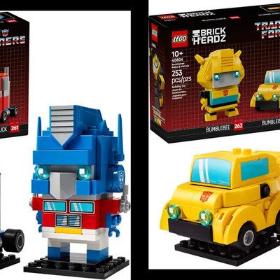 Set De Construcción Lego Brick Headz 40804 490 Piezas En Caja Optimus Y Bumblebee