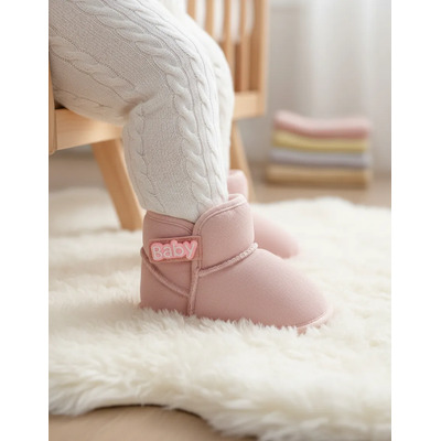 Botitas Bebe Niña Invierno Frio, Felpa Calidas Rositas Cute | Meses sin interés