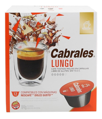 Café Cabrales Capsulas Dolce Gusto Lungo Caja 12cap