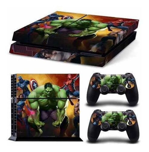 Adesivo Skin Ps4 - Vingadores - Console E Controles 046