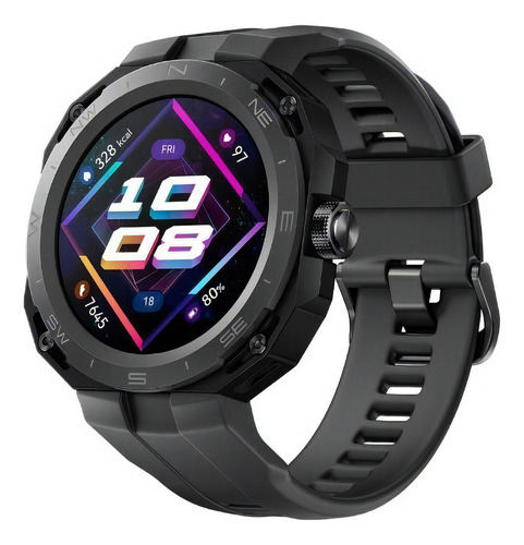 Huawei Watch Gt Cyber + 2 Correas + Garantía Por Accidente Diseño De La Correa Correa De Caucho Negro De Alto Rendimiento