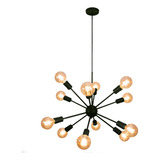 Pendente Lustre 12 Braços Elegante Sala De Jantar