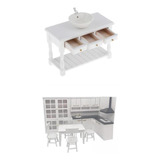 . Fregadero De Baño Moderno 1/12 Con Muebles De Cocina,