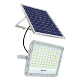 Luminária Solar Led Refletor 100w Prova Dágua Holofote Brisa