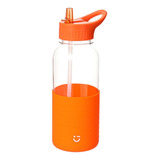 Botilito De Plástico Con Asa Y Funda De Color Naranja 1000l