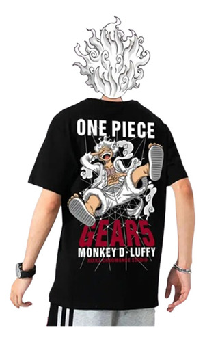 Playera Luffy Gear 5 + Gorro + Pulcera De One Pice