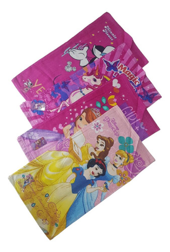 Pack X3 Toalla Mano Jardin Individual Personajes Infantil