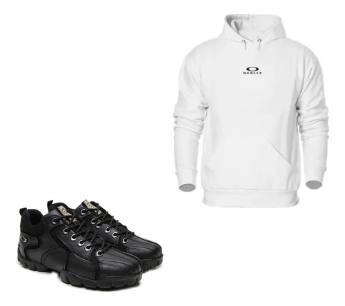 Kit Tenis Sapato Oakle + Moletom Casaco Blusa Frio Oakle 