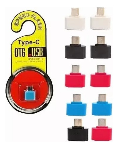 Paquete 10 Adaptador Otg Tipo C Usb Hembra En Blister  10 Pz