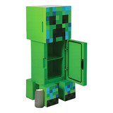 Minecraft Mini Refrigerador Creeper De 62 Cms Y 2 Puertas Color Verde