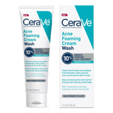 Creme De Limpeza Facial Cerave Acne Foaming Cream Wash 10% Tempo De Aplicação Dia/noite Tipo De Pele Oleosa