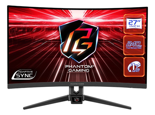 Monitor Curvo Asrock Phantom Gaming 27 PuLG Fhd 240hz Hdmi