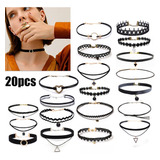20 Gargantilla Choker Necklaces Negro Lace,accesorios Collar