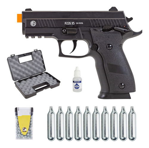 Pistola Co2 P226x-5 Full Metal + Esfera + 10cilindros+maleta