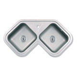 Bacha Esquinera Cocina Acero Inox Mi Pileta Encastrable 450e Ahora 12 Y 18 Color Plateado