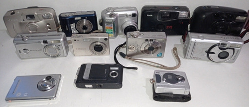 Lote 12 Câmera Antiga Digital Filme Nikon Canon Kodak Estado