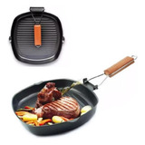 Sartén Antiadherente Cuadrado Sartén Plancha Parrilla 24cm 