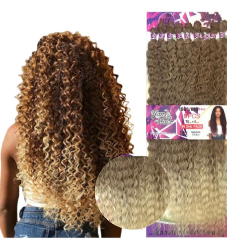 Cabelo Orgânico Cacheado Ident Humano 70 Cm 200 G + Brinde 